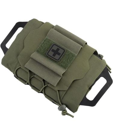 Tactical Military Bag MOLLE First Aid Belt Pouch - Survival Med Roll Carrier with Hypalon Handle - Durable Two Piece System - OD Green - Buy Online on GoSupps.com