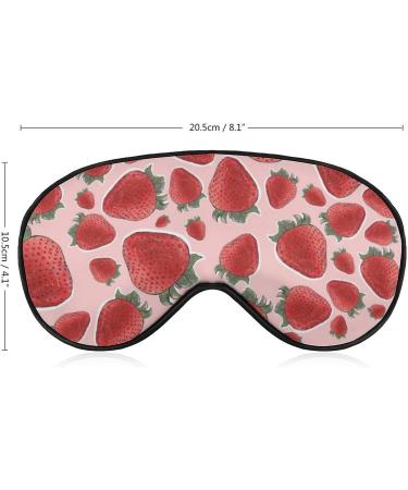 Super Soft Strawberry Pink Sleep Mask | Lightweight & Comfortable Eye Mask for Sleeping, Travel, Shift Work, Naps | Adjustable Night Blindfold - Buy Online on GoSupps.com