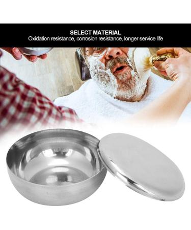 Men's Stainless Steel Beard Shaving Bowl | Soap Foam Mug & Hair Care Accessories | Shaving Shell with Lid & Razor Products - Buy Online on GoSupps.com