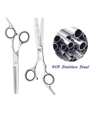 ESSOY Professional 6.7-Inch Thinning Shears Stainless Steel Haircut Scissors for Home Salon Barber - Hairdressing Scissor for Women Men Kids - Buy Online on GoSupps.com