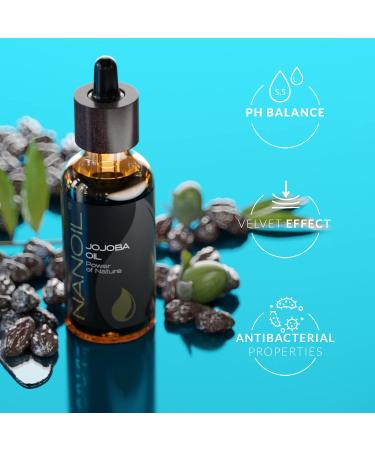 Buy Nanoil Jojoba Oil 50ml - Natural & Organic Cold-Pressed Care Oil for Hair Body & Face - Buy Online on GoSupps.com