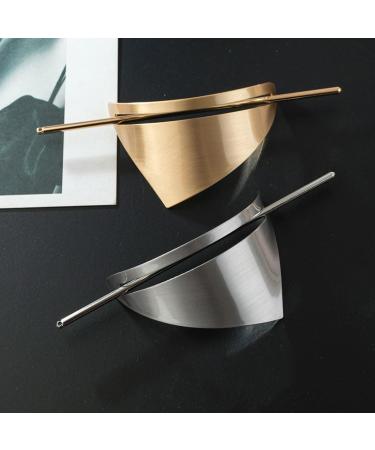 Cubahop Vintage Triangoli Metal Hair Barrettes Geometry Smooth irregolari Hair Accessories Hair Stick Pins for Women and Girls (Silver) - Buy Online on GoSupps.com