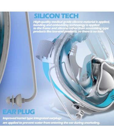 Free Diving V3  Full Face Snorkel Mask CO2 Tech & Air Fitting Tech  Equalizer & Drain Function 180Â° Panoramic View Action Camera Mount Anti-Fog Anti-Leak Dry Top Set - Buy Online on GoSupps.com