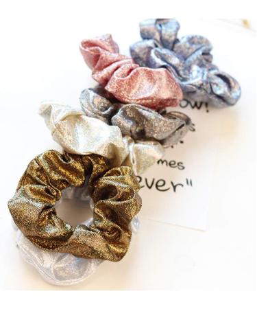 Cadania Women's Wide Stretch Thick Hair Rope - Metallic Glitter Ponytail Holder & Halloween Bracelet - Buy Online on GoSupps.com