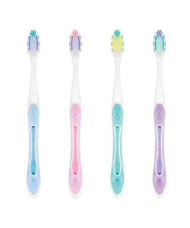 SmileGoods A362 Toothbrush 36 Tuft Soft Bristle with Gum & Tongue Cleaner - 72 Individually Packaged Assorted Colors - Buy Online on GoSupps.com