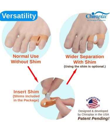 Chiroplax Tailor's Bunion Corrector Pads - Pain Relief Pinky Toe Straightener Separator Kit - Buy Online on GoSupps.com