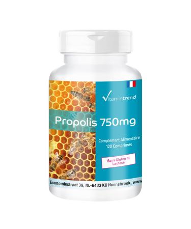 Propolis 750mg - 120 tablets - BOX FOR 4 MONTHS! - Bee Propolis with 3% Galangin | Vitamintrend