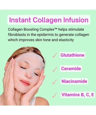 ParadiseGal 10 Anti-Wrinkle Face Masks - Korean Skin Care with Collagen, Green Tea, Glutathione, Niacinamide & Ceramide - Buy Online on GoSupps.com
