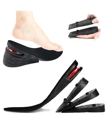 Wrneaoch shoe inserts increase adjustable 4 layer 9cm size and height insoles for men's shoes unisex air -padded shoe inserts for all types of shoes ...