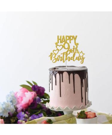 Tenhaisi Glitter Golden Happy 9th Birthday Cake Topper 9 and Fabulous Birthday Cake Topper - Kids 9th Birthday Party Decoration - Cheers to 9 Years Birthday/Wedding Anniversary Party Supplies - Buy Online on GoSupps.com