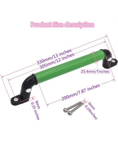 Set of 2 Luminous Green Playground Safety Handles - 13In Aluminum for Climbing Frame & Play House - Buy Online on GoSupps.com