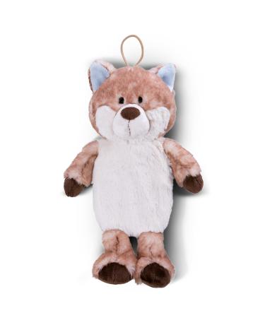 Nici 47298 Schneefuchs 350ml - 2 in 1: Soft cuddly toy & hot water bottle for girls & boys - plush toy bed bottle from 10 months brown/beige
