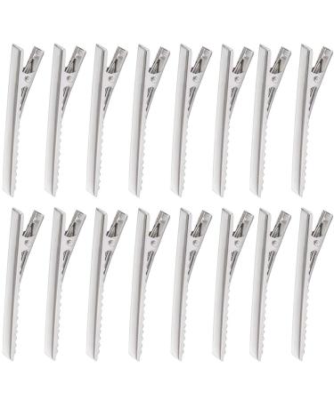 100 Pieces Metal Crocodile Alligator Hair Clip Barrette Hair Non Slip DIY Accessories Hair Clip for Women and Girls Silver (46 mm)