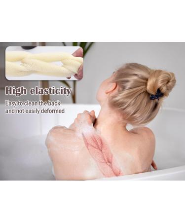 Buy Kellegour 3 Piece Shower Back Scrubber Set - Mesh Sponge & Bathing Ball for Peeling & Relaxation | Pink Beige Blue - Perfect for Men & Women | International Shipping Available - Buy Online on GoSupps.com