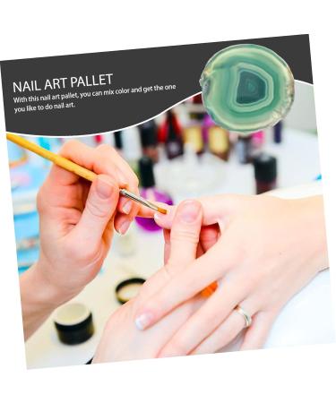  TOVINANNA 1 Piece Manicure Puck for Nail Art Agate Color Mixing Board for DIY Nail Polish Durable for Mixing Nail Polish Makeup Convenient Nail Accessories for Creative Designs - Buy Online on GoSupps.com