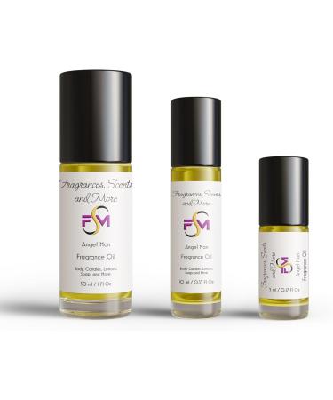 Angel Man Fragrance Oil - 3 Bottles 0.33 Fl Oz Glass Roll On (10ml) 0.33 Fl Oz (Pack of 3) - Buy Online on GoSupps.com