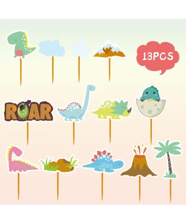 13 Pcs Dinosaurs Cupcake Toppers for Kids Dinosaur Party and Birthday Party Decorations - Buy Online on GoSupps.com