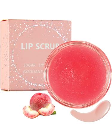 Lip Scrub, (Peach) Lip Scrubs Exfoliator & Moisturizer, Vegan Cruelty-Free Lip Sugar Scrub, Natural Gentle Lip Treatment, Dry Lip Treatment Polish & Lip Exfoliator by Samnyte