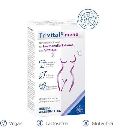 Buy TRIVITAL Meno - Vegan Hormonal Balance & Vitality Supplement | Lactose-Free Gluten-Free 56 Capsules - Buy Online on GoSupps.com