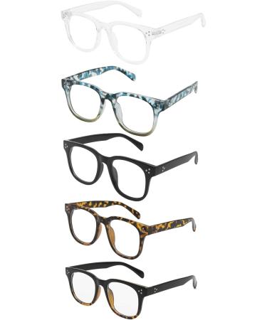 Shop LJCZKA Blue Light Blocking Glasses - Retro Square Frame for Men & Women | Anti Eyestrain Eyeglasses for Computer & Gaming - Buy Online on GoSupps.com