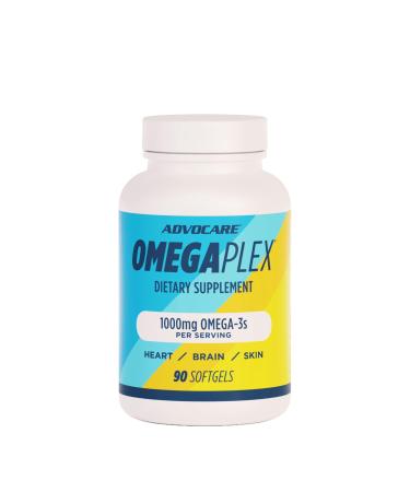 AdvoCare Omegaplex Dietary Supplement - Omega 3 Supplement with DHA & EPA - Essential Fatty Acid to Support Immune Metabolism & Heart Health* - Aids Healthy Skin Nails & Hair - 90 Softgels