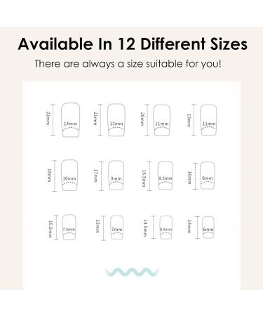 Square Short Blue French Fake Nails - 24Pcs Press On Acrylic with Pink Swirl | Nail Glue and Tips for Women & Girls - Buy Online on GoSupps.com