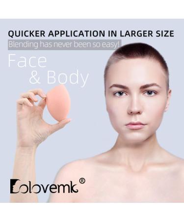 Dolovemk Large Makeup Sponges Blender Supple Foundation Sponge with a Flat Angle Body Makeup Sponge Powder Puff Soft Beauty Sponge Blender Latex-Free for Foundation Bronzers Highlighters Body Makeup Pink - Buy Online on GoSupps.com