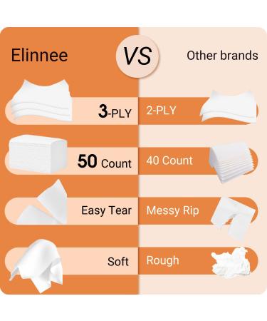 Elinnee Car Tissue: Disposable Face Towel for Car Cup Holder - Durable, Soft, and Comfortable (4 Canisters/200 Tissues) - Buy Online on GoSupps.com