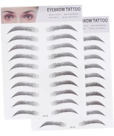 FOMIYES 4 Pcs 3d Eyebrow Stickers Water Proof Stickers Waterproof Sticker False Eyebrows Man Patch Cosmetic - Buy Online on GoSupps.com