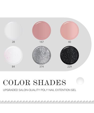 Mobray Poly Nail Extension Gel Kit - 6 Colors Nail Lamp & Tools for Beginners - Ideal DIY Gift - Buy Online on GoSupps.com