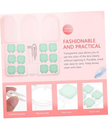 Gatuida Travel Accessories Box | 2 Sets Contact Lens Containers | Colored Lens Storage Holder | Eye Protection | Green 6x3x3cm | International Shipping - Buy Online on GoSupps.com