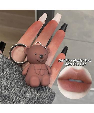 3Pcs Keychain Bear Lipsticks - Cute 2 in 1 Matte Velvet Lipgloss Set for Long-Lasting Moisturizing Lip Color - Waterproof Beauty Makeup with Keychain - (01+02+06) - Buy Online on GoSupps.com