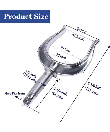 Marinebaby 316 Stainless Steel Boat Oarlock Rowlock Set - 2PCS | Ideal for Small Boats, Canoes, Dinghies, and Lifeboats - Buy Online on GoSupps.com