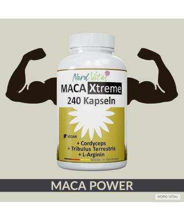 Buy Vegan Maca Gold Capsules - 240 High-Dose Capsules with Cordyceps L-Arginine Tribulus Zinc & Selenium - Made in Germany - International Shipping Available - Buy Online on GoSupps.com