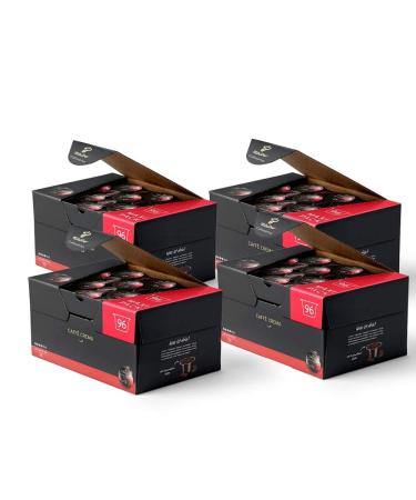 TCHIBO CAFISSIMO storage box Caff Crema Colombia coffee capsules 384 pieces - 4x 96 capsules (coffee expressive with a touch of lime) sustainable & fair trade Caff Crema Colombia 8 g (384 pack)