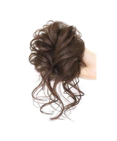 Messy Bun Hair Piece for Women Pieces Curly Chignon Donut Scrunchie for Women Messy Bun Hair Piece Synthetic Tousled Updo Hair Buns Extension Elastic Hair Band Hair Fake Hair Accessories for Women Light Brown