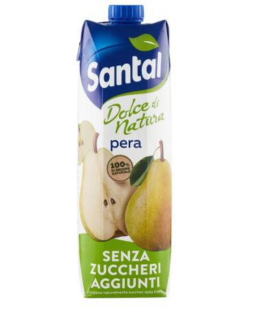 Parmalat Santal Succo di Frutta Pera Dolce di Natura Zero Zuccheri Aggiunti pears fruit juice zero added sugar Refreshing drink Tetrapack 1000 ml
