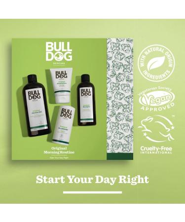Bulldog Skincare Morning Routine Kit Giftset for Men - Shower Gel, Shampoo, Moisturiser & Deodorant - Buy Online on GoSupps.com