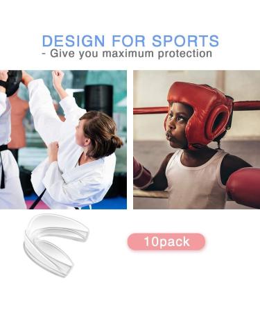 Moldable Mouth Guard Sweeethome 10 Pack Mouthguards for Adults Tooth Protector Clear Sports Moldable Athletic Mouthguard for Boxing Taekwondo Fit for Any Mouth Size (10 pcs) - Buy Online on GoSupps.com