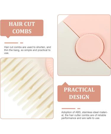 TOVINANNA 2 in 1 Hair Trimmer Split Ends Hair Trimmer Manual Bangs Trimmer Comb Protable Hair Thinning Comb Slim Haircuts Cutting Tool for Girls Women 7.2x6.6cm Pink - Buy Online on GoSupps.com