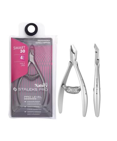 STALEKS PRO for Natury Nails Professional Cuticle Pliers 4 mm Stainless Steel Smart 30-4