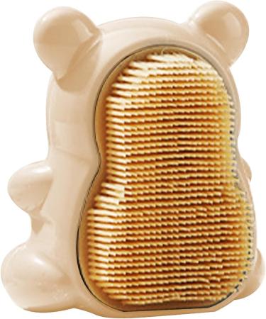 Bear Finger Nail Brush | Cute Bear Hand Fingernail Brush Cleaner | Easy To Grip Bear Finger Nail Brush With Soft Bristles Gently Cleans Kid's Nails Beige - Buy Online on GoSupps.com