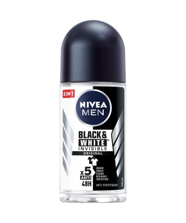 Nivea Men Invisible For Black And White Power Roll On 50ml - Anti-Perspirant Long-Lasting Protection International Shipping Available - Buy Online on GoSupps.com
