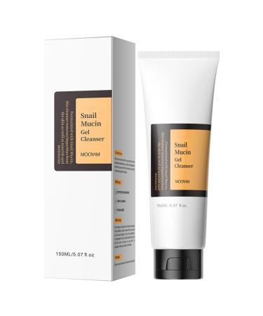 Snail Mucin Facial Cleanser - Face Wash for Women Men - Hydrating Face Cleanser - Travel Size Cream Cleanser Fine Foam Deep Pore Cleansing Moisture Locking for Dry & Oil Skin Care