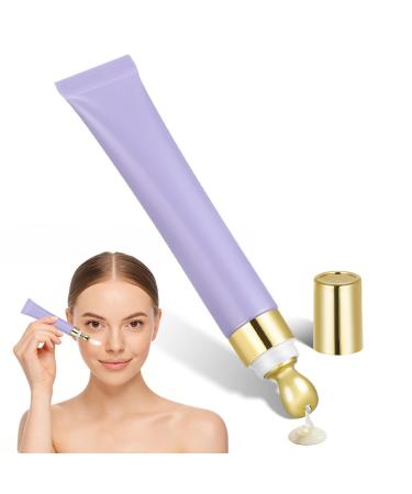 Tube Contour des Yeux 20 Ml Violet Mat Embout Masseur en Alliage de Zinc Emballage Cosm tique Vide Portable Applicateur Pr cis pour Huile Essentielle et Soin Visage Voyage et