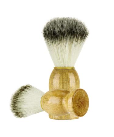 YWJewly Hair Shaving Brush Barber Wooden Tool Handle Shaving Beard Men Brush Pens For Kids (Khaki One Size)