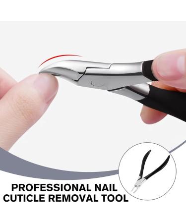 Cuticle Trimmer Professional Cuticle Nippers Rubber Coated Handle Manicure Tools Stainless Steel Cuticle Cutter for Nails (5mm) - Buy Online on GoSupps.com