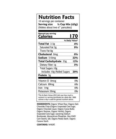 Birch Benders Organic Chocolate Chip Pancake & Waffle Mix - 3 Pack, 1 lb Each - Whole Grain, Non-GMO - Buy Online on GoSupps.com