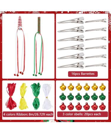 FREEBLOSS 16 Set DIY Ribbon Barette Kit Christmas Ribbon Hair Barrettes DIY Hair Clips Kit Retro Ribbon Barrettes Making Kit Ribbon Hair Accessories for Girls Instructions Included - Buy Online on GoSupps.com