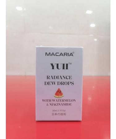 MACARIA YUII Dew Drops Vitamin E Glow Serum with Watermelon and Niacinamide for Bright and Even Skin Japanese Recipe - Buy Online on GoSupps.com